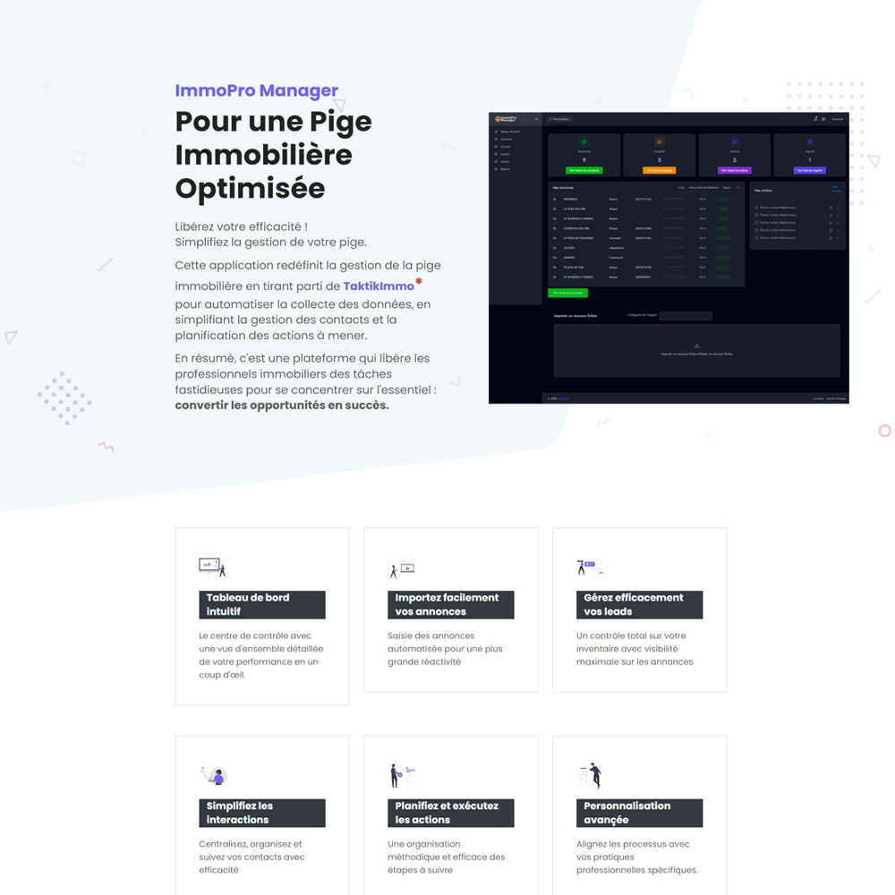 Application de gestion des leads en immobilier/Pige Immobilière - PHP, Twig - APPLICATION - Symfony - 2024